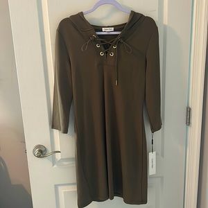 Calvin Klein casual soft sage/ army green   jersey dress . Small NWT